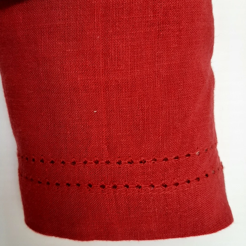 Williams Sonoma Linen Double Hemstitch Table Runner